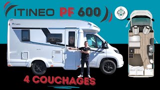 LIT à la FRANÇAISE + PAVILLON - Présentation ITINEO PF600 - Collection 2024 *Instant Camping-Car*