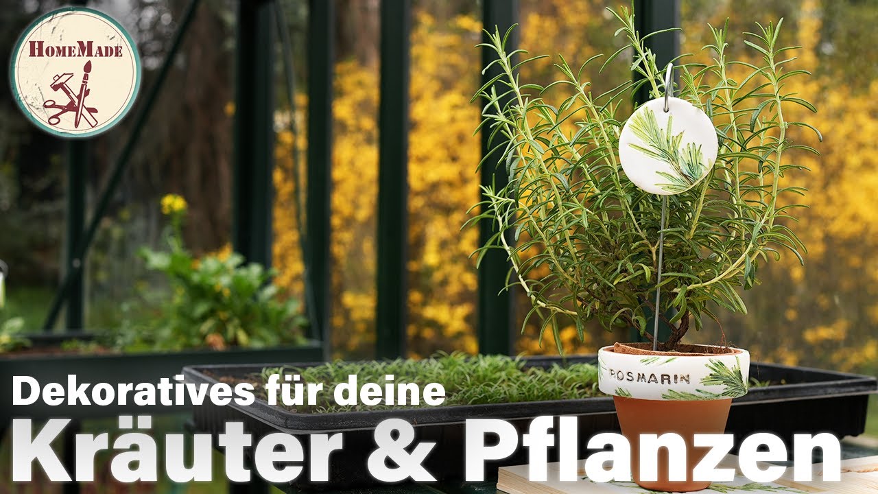 DIY | Dekoratives für die Pflanzzeit für Fensterbank, Balkon, Terrasse | Pflanzenstecker & Co