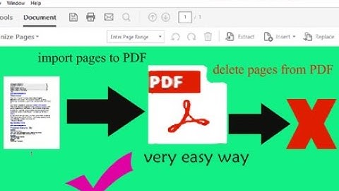import and delete pages from PDF  in your own computer,  acrobat DC