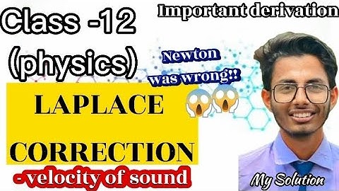Laplace correction class 12 physics || Important derivation || @PhysicsWallah