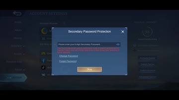 How to remove/disable Secondary Password Verification/Protection - Mobile Legends Bang Bang