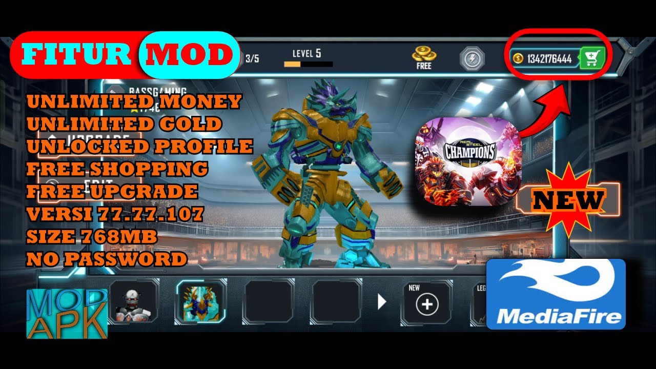 UPDATE‼️ REAL STEEL BOXING CHAMPIONS MOD APK v77.77.107 UNLIMITED