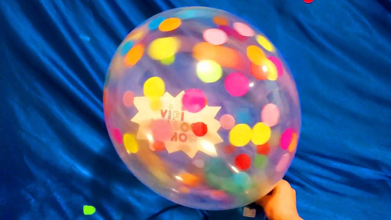 INFLATING AND DEFLATING FUN CONFETTI BALLOONS!!! - YouTube