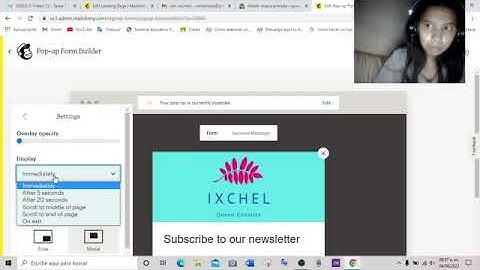como añadir el pop up en mailchimp