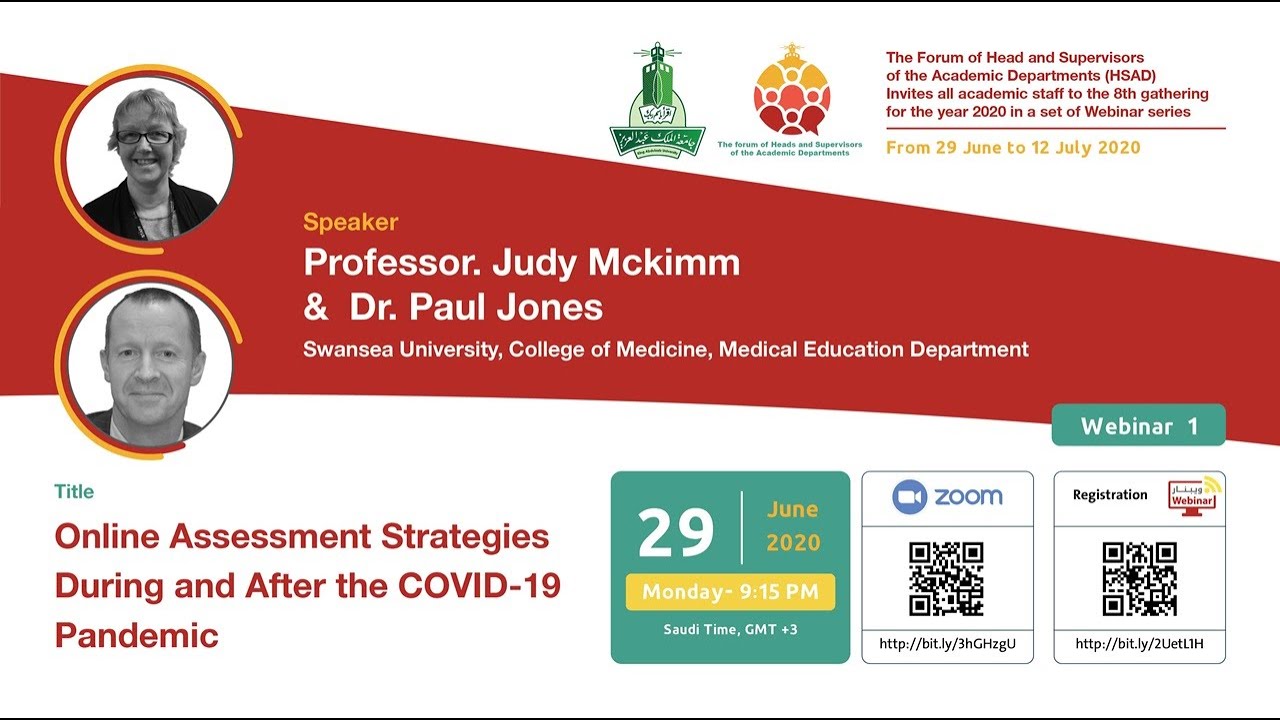 Webinar1 - Online assessment strategies during and after the COVID-19 pandemic