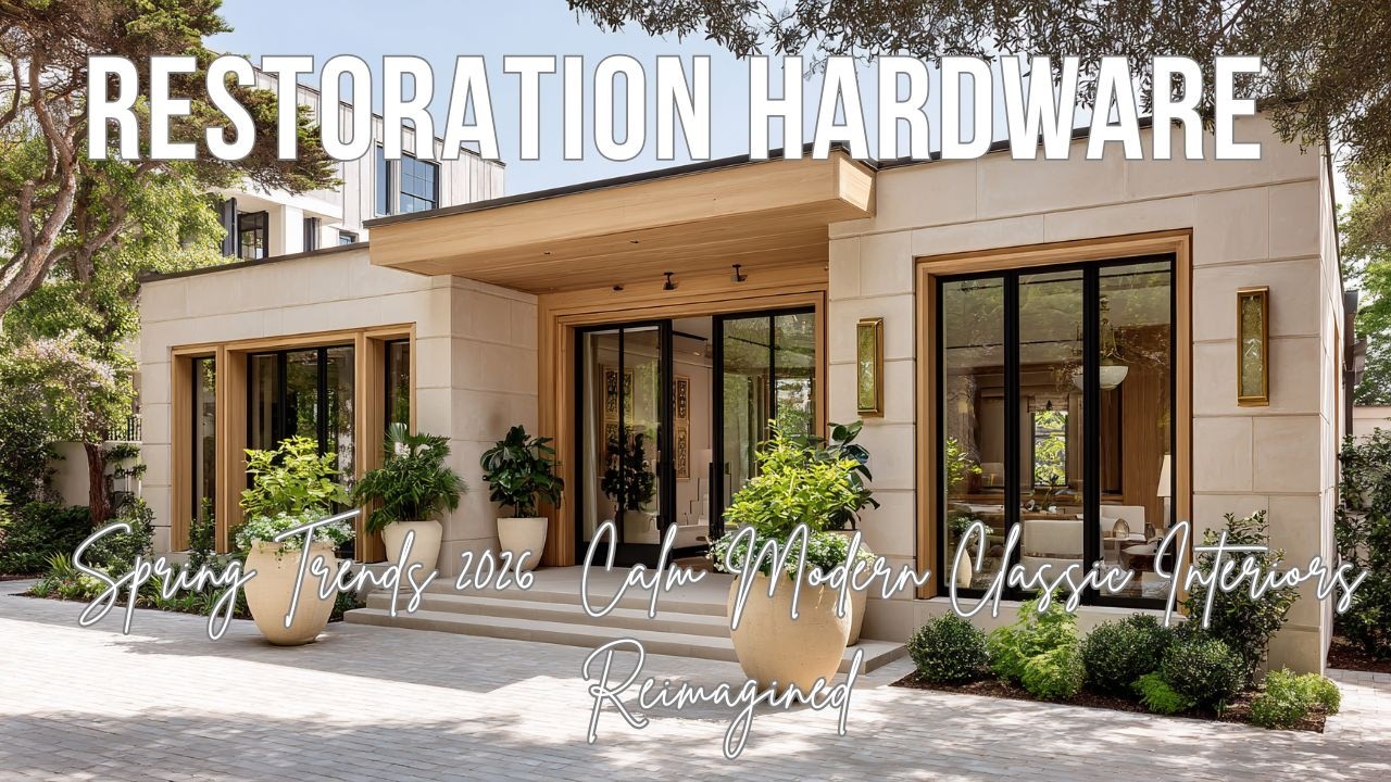 Restoration Hardware Spring Trends 2026  Calm Modern Classic Interiors Reimagined