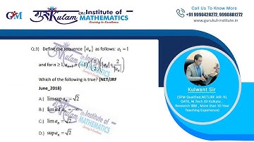 Question 3 | Real Analysis | NET/JRF June 2018