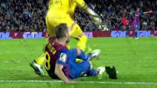 Fc barcelona vs sevilla 0-0 || 22-10-2011 messi penalty miss