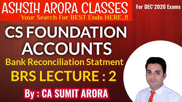 CS-FOUNDATION LIVE REVISION BATCH | ACCOUNTS | BRS CLASS 2 | CA SUMIT ARORA