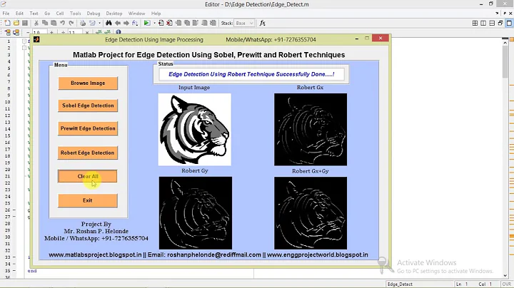 Edge Detection Using Sobel, Prewitt and Robert Techniques Matlab Project with Code