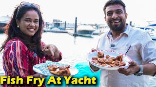 Fish fry at Jabbar Bhai Yachts...