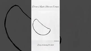 How to draw an apple slice 🍎 🍏 in 6 steps #drawing #youtubeshort #ytshorts #viralshorts #shorts