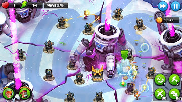 Alien Creeps TD Walkthrough Level 26 Midnight Ridge for 4 stars Veteran gameplay