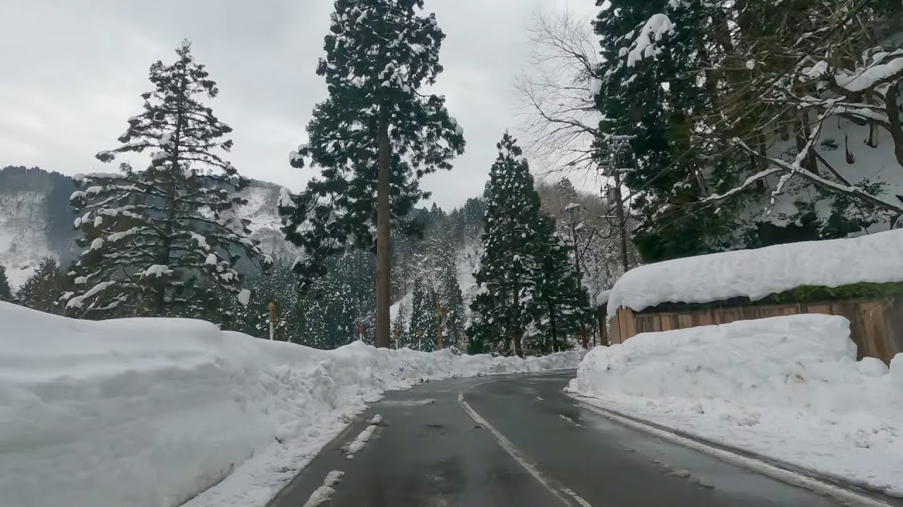 🇯🇵 福井サイクリング: 雪景色の美山町から池田町の突き当りまで Cycling in Japan [4K]