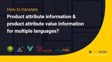 How to translate product attribute information & product attribute value information for multiple-