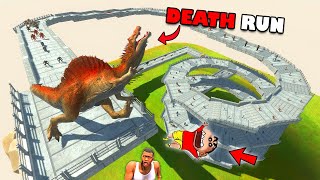 SHINCHAN FUNNY 😂 DEATH RUN vs CHOP and AMAAN in Animal Revolt Battle Simulator Hindi WHO CAN PASS ?