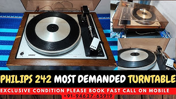 Philips 242 Turntable Ultimate Cond (Most Popular) 🔥😍 |Audio Only| Contact CR Saraswat at 9462765919