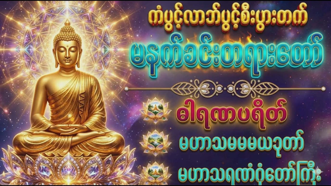 Live 🙏မဟာသမယသုတ် #မေတ္တာသုတ်  #ဓာရဏပရိတ်တော် #ပရိတ်ပဌာန်း #တရားတော်များ #နံနက်ခင်းမေတ္တာပို့များ 🙏🙏🙏