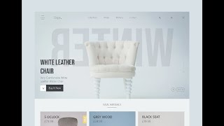 How to web design in Adobe XD - Furniture Website design Adobe XD Tutorial (part 1)