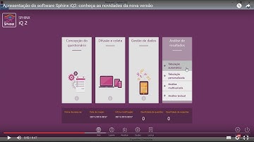 Apresentação do software Sphinx iQ2: conheça as novidades da nova versão
