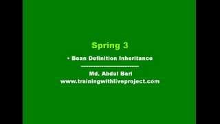 Spring Framework Class Lecture(Bean Definition Inheritance)- Class 09