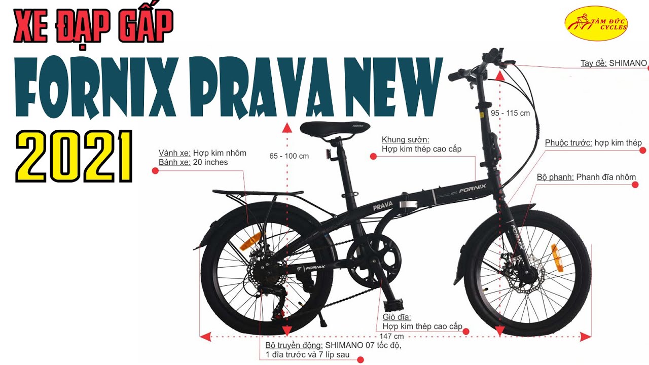Xe đạp gấp Fornix PRAVA New 2021 I Nhỏ gọn, tiện lợi phù hợp dã ngoại ngoài trời I [SHOPXETOT.COM]