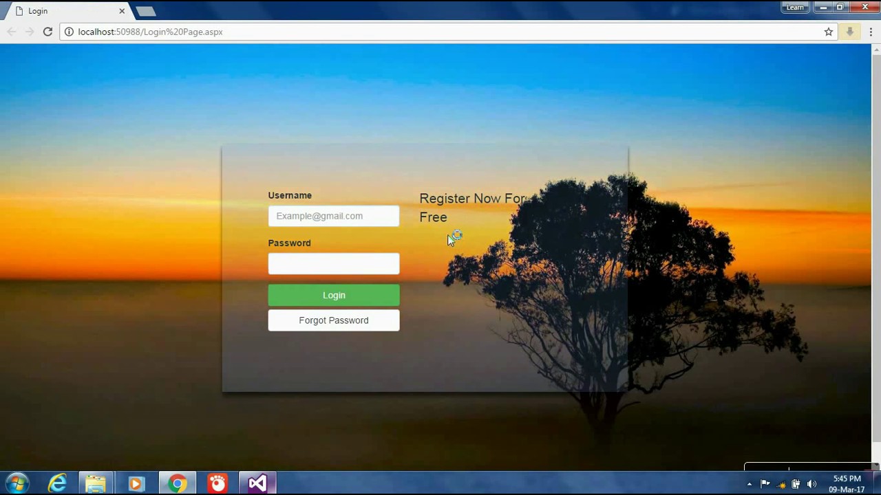 Asp Net Login Page Design Using