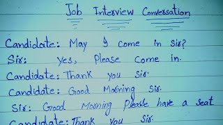 Job Interview Conversation in English | Job  Interview Questions and Answers | Job Interview