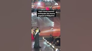 Video shows moment earthquake hits beauty pageant in Philippines