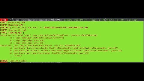 How to Fix AndroRAT  on ubuntu linux [ERROR] signing failed when Build .apk #AndroRAT #Kalilinux