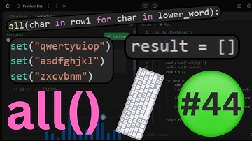 Keyboard Row - Python - Easy #44