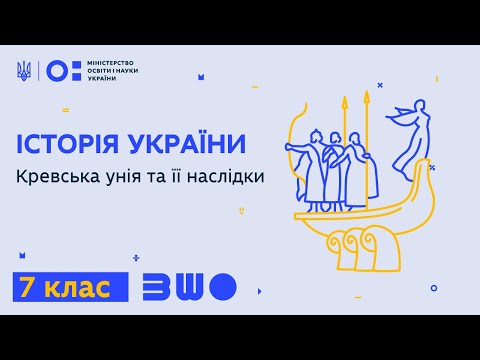 7 клас. Історія України. Кревська унія та її наслідки