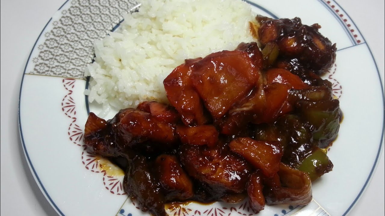 Pollo dulce rica comida china tutorial systems