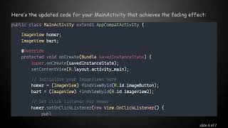 How to Create a Fading Effect between Images in Android Studio
