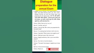 Dialogue between two friends about preparation for the examination | Dialogue for class 6,7,8,9,ssc|