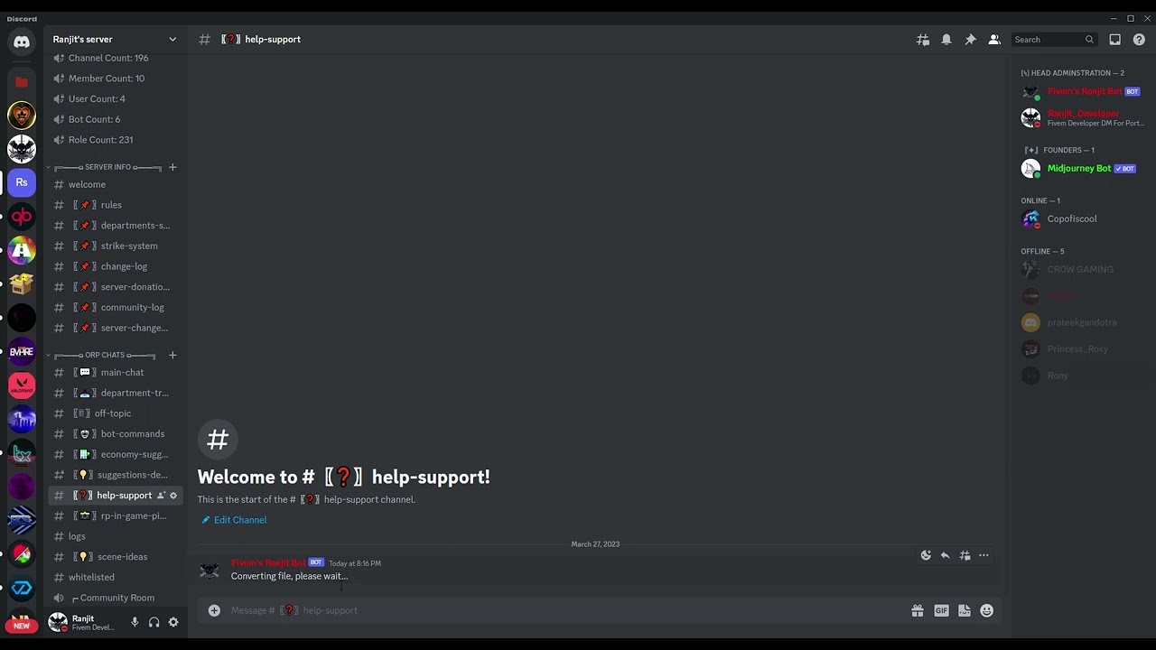 Discord Bot Gta5mods to fivem feature