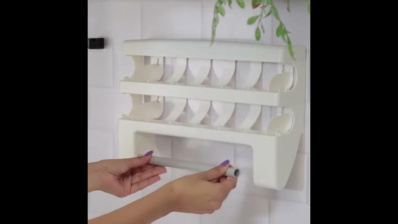 Dispensador De Rollos De Cocina 4en1 Papel Aluminio Vinipel