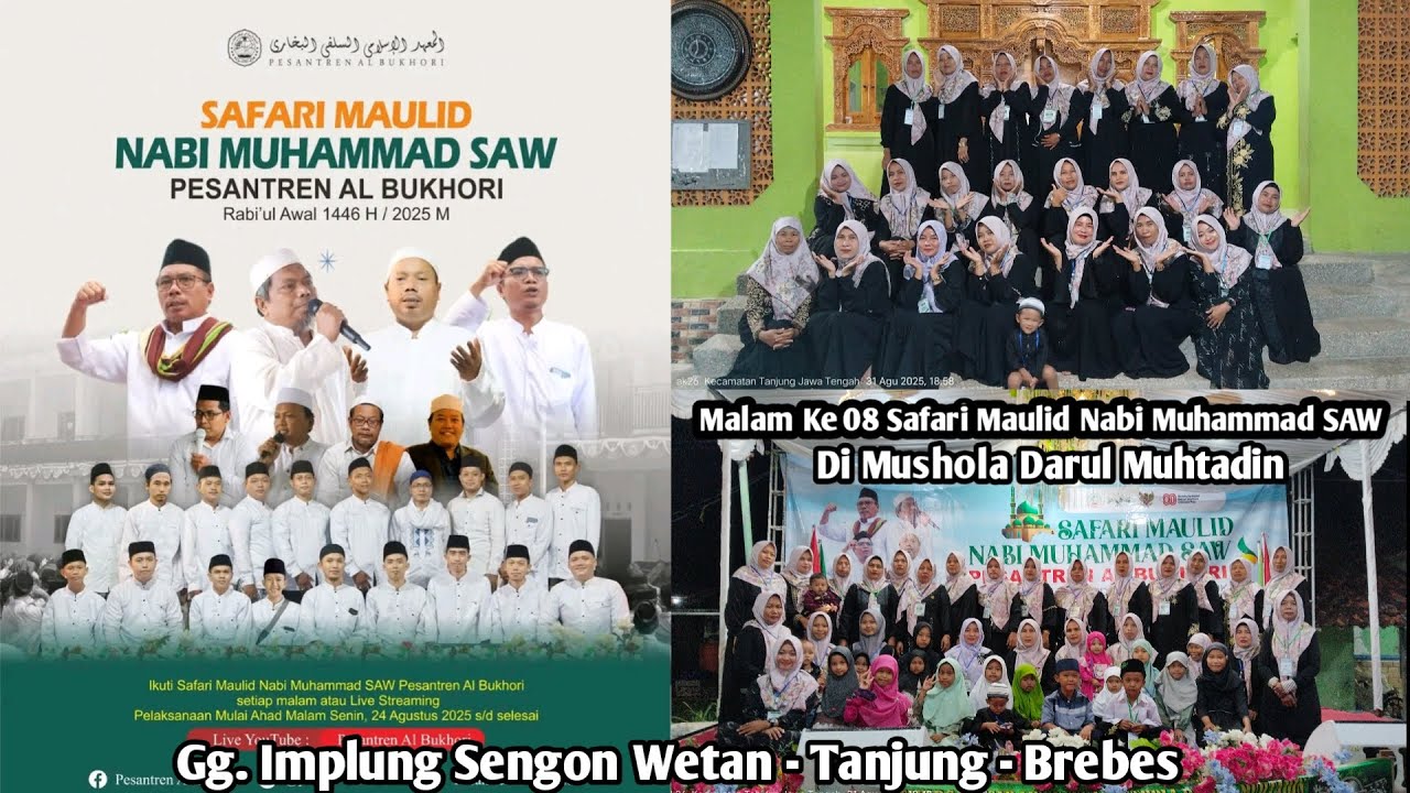 🔴Live Malam Ke 08 Safari Maulid Nabi Muhammad SAW | Di Mushola Darul Muhtadin Gg. Implung.