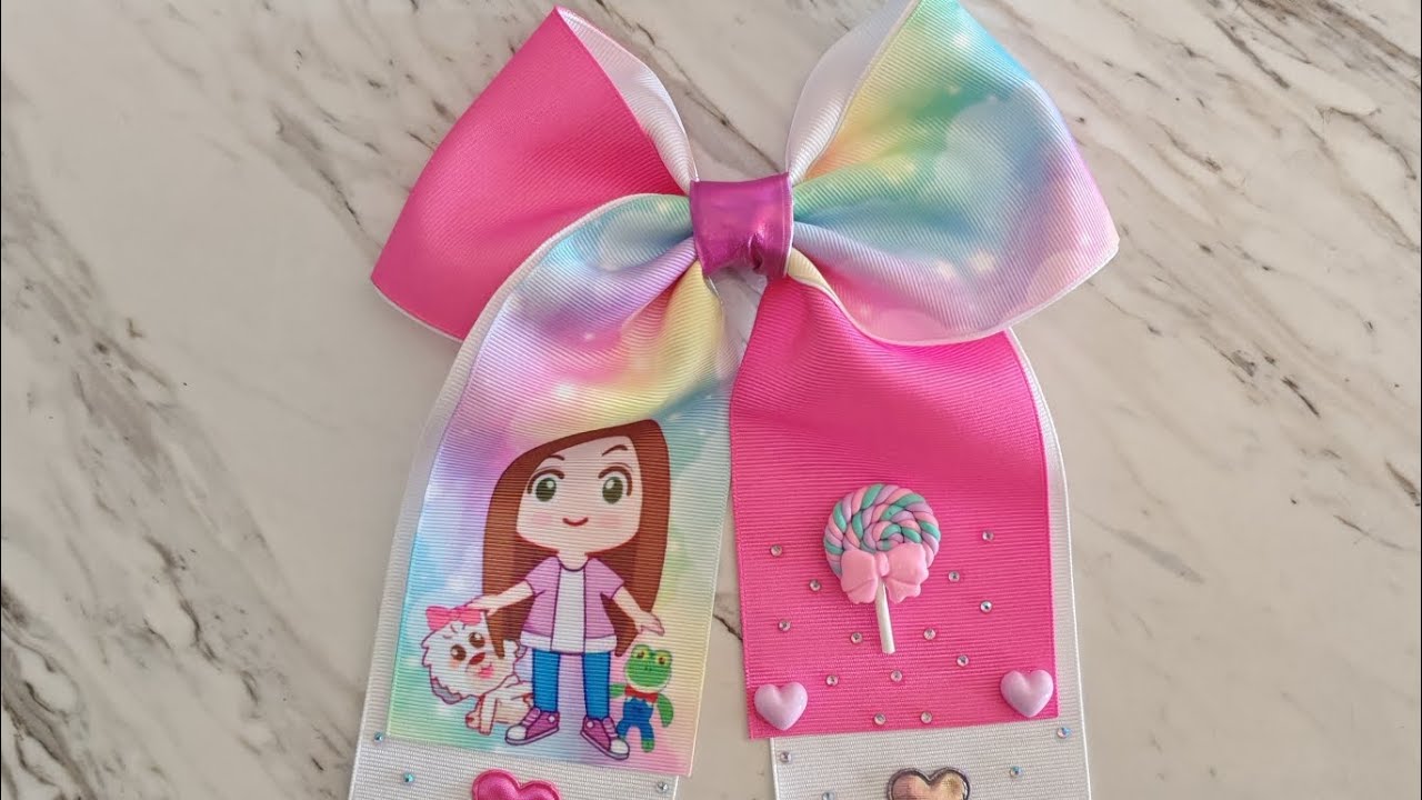 Par de moños coleteros con tira de 7.5cm