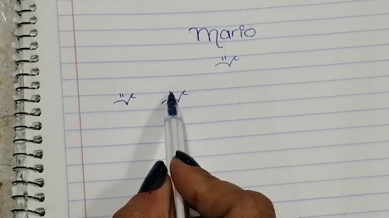 MARIO / Cómo se escribe en taquigrafía Pitman YouTube