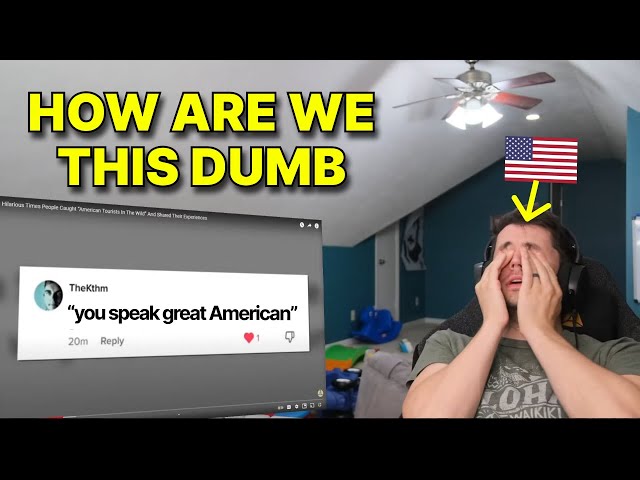 American reacts to How Stupid are Americans? [part 1] class=