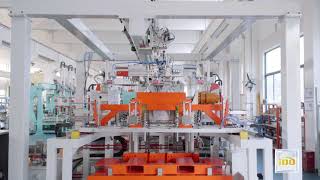 Automatic laser welding line for washing machine drum assembly