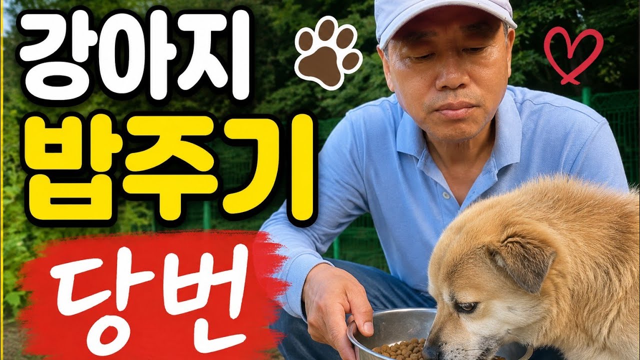 첫 업무 강아지 밥주기