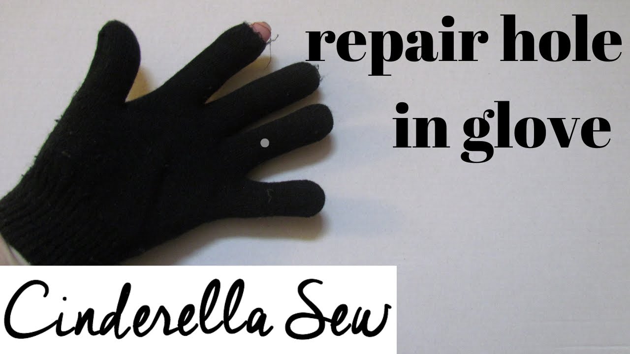 Sew hole shut in glove - Repair holes in mitten - Easy way to stitch hole shut with hand sewing DIY
