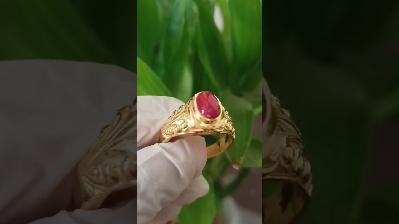 gold plated stone ring for womens