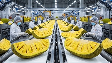 Inside a Colossal Jackfruit Juice Factory: From Spiky Fruit to Bottled Golden Nectar (Full Process)