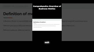 Master the Art of Business Metrics - A Comprehensive Guide