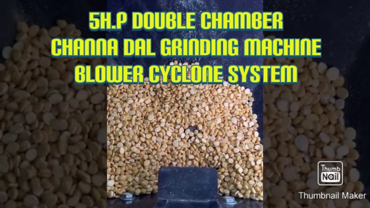 5H.P Double Chamber Channa Dal Grinding machine Blower Cyclone system 📞☎️📲 +91 74892 41187