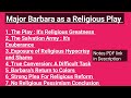 Major Barbara as a Religious Play/Notes PDF link in Description/explanation in urdu/@studywitharish