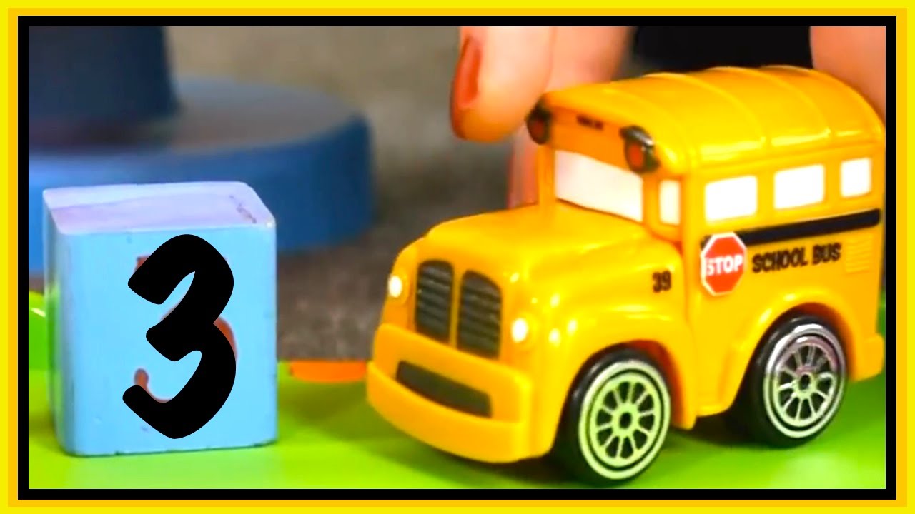 Learn Numbers for Kids with Bussy & Speedy Bburago Toy Cars Story for